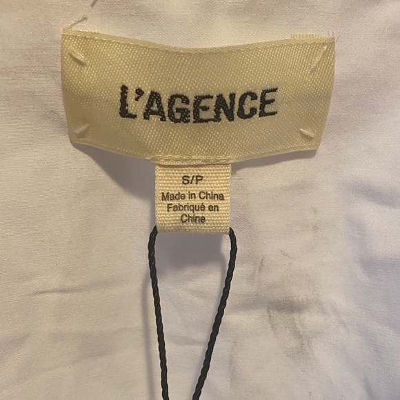 L'AGENCE White Casual Button-Down Shirt - Picture 2 of 5